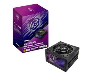 ASRock Phantom Gaming PG-750G ATX 3.1 750W Alimentatore Completamente Modulare Singolo Intrecciato Modello PCle 5.1 10 Anni di Garanzia Entusiasti Gamers 80 Plus Gold Cybenetics Platinum 12V-2x6 Cavo