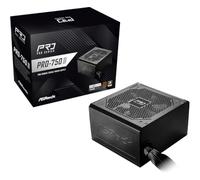 ASRock Pro Series PRO-750B - Alimentatore da 750 W 80 Plus, colore: bronzo ATX3.1 e PCIe5.1 con cavo doppio colore 12 V-2 x 6 120 mm, ventola a basso rumore