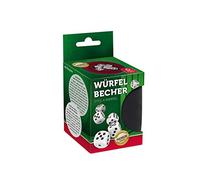 ASS Bicchiere a cubo, in Finta Pelle e plastica, con inserto in feltro e 6 dadi, 22506645