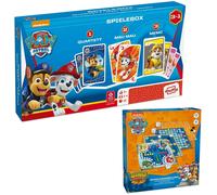 Ass Paw Patrol Bundle Raccolta Giochi + Spielebox Gioco da Tavola di Carte