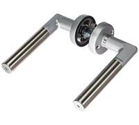 Assa Abloy Maniglia con Sblocco Tramite Codice per Porte, Alimentata a Batteria, D8812V000 Grigio, apertura con mano sinistra