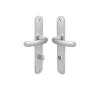 Assa Abloy Vachette Maniglia su piastra Budget Bezault - Argento - Condanna - Vacchetta