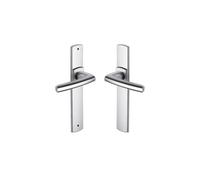 Assa Abloy Vachette Maniglia su piastra Scult Bezault - Cromato velluto - Becco di canna - Vacchetta
