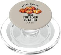 Assaggia e vedi che il Signore è una buona fede cristiana delle zucche PopSockets PopGrip per MagSafe