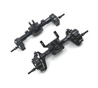 Assale Anteriore RC Compatibile Con FMS Per FCX24 Per Xiaoqi Per Crusher 1/24 RC Car Parts Aggiornamento In Metallo Anteriore Posteriore Portale Ponte Assale Differenziale Gruppo(Black,Front and Rear)