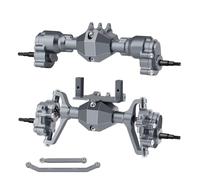 Assale Anteriore RC Compatibile Con Redcat Per Ascent 18 Set Di Assali A Portale Anteriori E Posteriori In Alluminio Per Rock Crawler Con Ingranaggi In Acciaio, Supporto Servo Tiranti Sterzo(Gray)