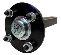 Assale Hub & Stub per rimorchio ATV/quad ad alta velocità, 4 bulloni, PCD 4 poll