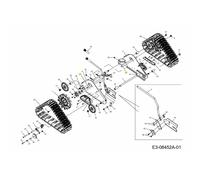 ASSALE RUOTA POSTERIORE 738-05044 ORIGINALE MTD
