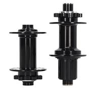 Assali Ruote per Bici, Mozzi Anteriori e Posteriori 32 Fori in Alluminio Nero, 4 Cuscinetti, Leggeri e Resistenti - Precisione CNC, Anticorrosione, Ideali per Mountain Bike