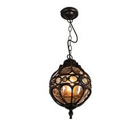 Assalto esterno sospeso a sospensione Impicchio impermeabile a sospensione Luce europea Europea Vintage Alluminio Lampadario Balcone Balcone Comunità Gazebo Decorativo Rampaso a soffitto (colore: