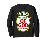 Assapora la bontà di Dio Salmo 34:8 Condimenti cristiani Maglia a Manica