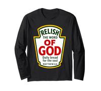 Assapora la Parola di Dio Matteo 4:4 Condimenti cristiani Maglia a Manica