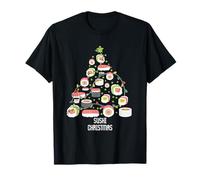 Assapora la stagione con Sushi Christmas Tree Maglietta