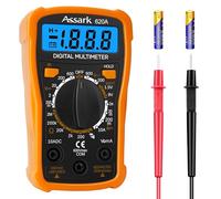 Assark Multimetro digitale, TRMS 6000 Counts Auto-Ranging Multimetro Tester Misura esattamente Ohm Tensione DC/AC Corrente Ampere, Continuità, Rapporto tattile Capacità con funzione NCV