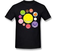 Assassination Classroom T Shirt Assassination Classroom Korosensei Face T-Shirt Fun Short Sleeve Tee Shirt Basic Men Tshirt Black