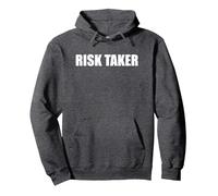 Assassino del Rischio Felpa con Cappuccio, Unisex per Adulti, Grigio Scuro, L
