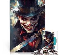 Assassino malvagio Puzzle da 1000 pezzi per adulti Giocattoli che creano dipendenza e sfidano l'intelligenza del cervello con poster abbinato e foglio di quiz 38x26cm