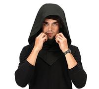 Assassins cappuccio felpa con cappuccio maschera Ninja costume cosplay bambini (nero)