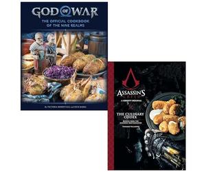 Assassin's Creed The Culinary Codex By Thibaud Villanova & God of War The Official Cookbook By Victoria Rosenthal, Rick Barba 2 Books Collection Set