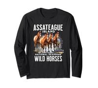 Assateague Island National Seashore Wild Horses Maglia a Manica