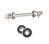 Asse anteriore posteriore per mountain bike, 1 set con cuscinetti della serie 6000, strumenti di sgancio rapido, compatibili per biciclette a 6-8 velocità, design pieghevole per ciclisti (cuscinetto F