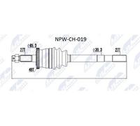 NTY Albero motore/Semiasse compatibile con CHRYSLER JEEP NPW-CH-019