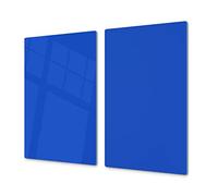 ASSE DA CUCINA IN VETRO TEMPERATO e Copri-piano cottura a induzione - Spianatoia in vetro resistente a graffi e impatti - Resistente al calore e a i batteri D18 Serie di colori: N Blu Egiziano