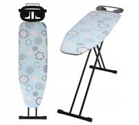 KADAX Asse da stiro pieghevole, 120 x 38 cm, asse da stiro a vapore regolabile in altezza, con piedini antiscivolo, tavolo con base in schiuma da 8 mm (blu)