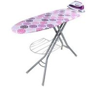 Orbegozo TP 3500 Asse da stiro realizzata in griglia di acciaio, custodia in cotone, supporto per ferro da stiro e vassoio porta abiti, 122 x 38 cm