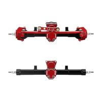 ASSE del Portale RC Per Axial Per SCX24 C10 Per JLU Per Gladiator Per Bronco 1/24 RC Crawler Aggiornamento Set Di Assali Anteriori E Posteriori Estesi Alluminio CNC Da 4 Mm(Red,Front and Rear)