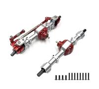 ASSE in Metallo RC per MN78 per MN82 Parti di Aggiornamento per Auto RC 1/12, Assali Anteriori E Posteriori in Metallo con Manicotti per Albero da 3 Mm A 4(Red)
