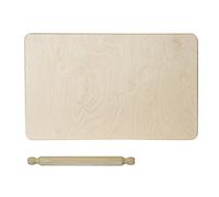 Asse Per Impastare Spianatoia In Legno Con Mattarello Pasta Fresca Pizza 58x36cm