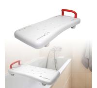 Asse per vasca da bagno di sicurezza, sedile regolabile per anziani, in plastica polipropilene, portata massima 150 kg, con vassoio portasapone e maniglia, tavola doccia per vasca da bagno