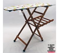 ASSE STIRO LADY IN LEGNO DI FAGGIO COLOR NOCE CM 35X120 CON POGGIAFERRO