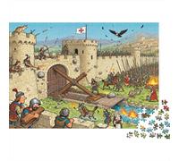 Assedio del Castello El Cid Puzzle in Legno Impermeabile DIY Puzzles Da 1000 Pezzi Per Adulti Impossibili Giochi Di Impegnativi