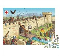 Assedio del Castello El Cid Puzzle in Legno Impermeabile DIY Puzzles Da 1000 Pezzi Regali Per Adulti Impossibili Giochi Educativi
