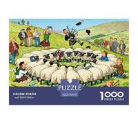Assedio delle pecore delle Highlands scozzesi Puzzle in Legno Impermeabile Puzzles Da 1000 Pezzi Per Adulti Divertenti Giochi Educativi
