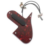 Assemblaggio Battipenna Mandolino Qa08 con Pickup Doppia Bobina | Piastra a 3 Strati in Pvc, Profilo Compatibile con F-style Mandolin e Chitarra, Modello Red Tortoise
