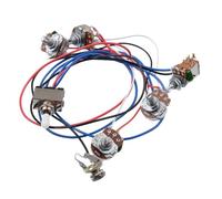 Assemblaggio Circuito Chitarra Elettrica Circuito Elettronico Chitarra Elettrica Set Completo Di Grande Interruttore Boost Elettronico 2V2T A500K(White)