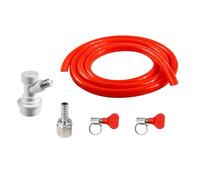 Assemblaggio della linea di gas della birra for la birra casalinga, 5/16" PVC Tambuco di carbonatazione a gas, regolatore CO2 0-90psi con blocco a sfera e morsetti for bottiglia di gas CO2(E)