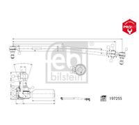 Assemblaggio dell'asta centrale FEBI 197255 MAN TGL I 4.58 2005-2022