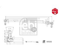 Assemblaggio dell'asta centrale FEBI 197255 per MAN TGL I 4.58 2005-2022