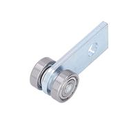 Assemblaggio per carrello a 2 ruote, rulli in acciaio al carbonio e acciaio inossidabile con doppi cuscinetti per canale di supporto, di carrucole per binari a soffitto per