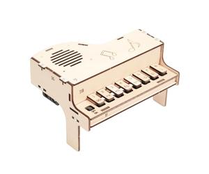 Assemblaggio pratico Set modelli pianoforte elettronico in legno Esperimento fisica per adolescenti Educazione per bambini Giocattolo educativo Set esperimenti fisica