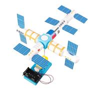 Assemblaggio Stazione spaziale Modello Set da costruzione satellitare in plastica Giocattolo educativo per bambini per satellite per esperimenti scientifici