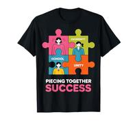Assemblaggio Successo Scuola Puzzle Design Maglietta