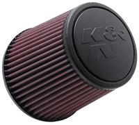 K&N - Filtro aria universale RE-0930 alte prestazioni - 3 flange, imbocco 76mm, lavabile e riutilizzabile