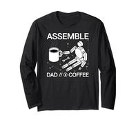 Assemble Dad Coffee Funny DIY Assembly Schematic Maglia a Manica