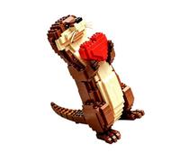 Assemblea di statuette di animali con accento display | Componenti uniti per le mani da assemblare, dettaglio del personaggio del cuore rosso, accento del personaggio finito per
