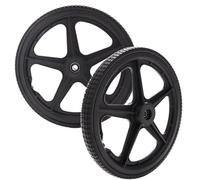 Assemblea Ruota Posteriore Sedia a Rotelle 14” (1 Coppia), Ricambio Pneumatico Solido 14x1.75 per la Maggior Media delle Sedie a Rotelle Manuali e dei Deambulatori